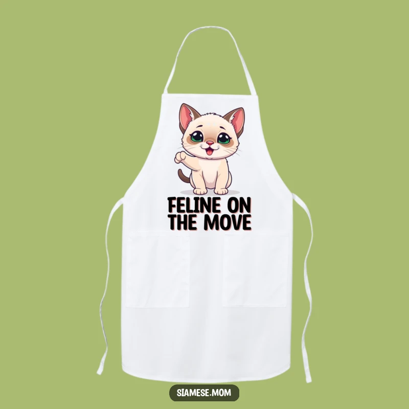 Funny Siamese Kitten Apron - Playful Kitchen Energy, Practical Gift!