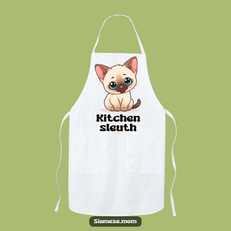 Funny Kawaii Siamese Cat Apron - Cute Kitchen Wear for Cat Lovers