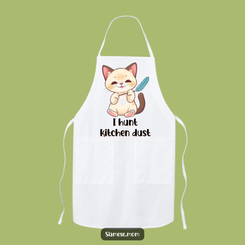 Funny Kawaii Siamese Cat Apron: Playful Paws Kitchen Fun, Perfect Chef Gift