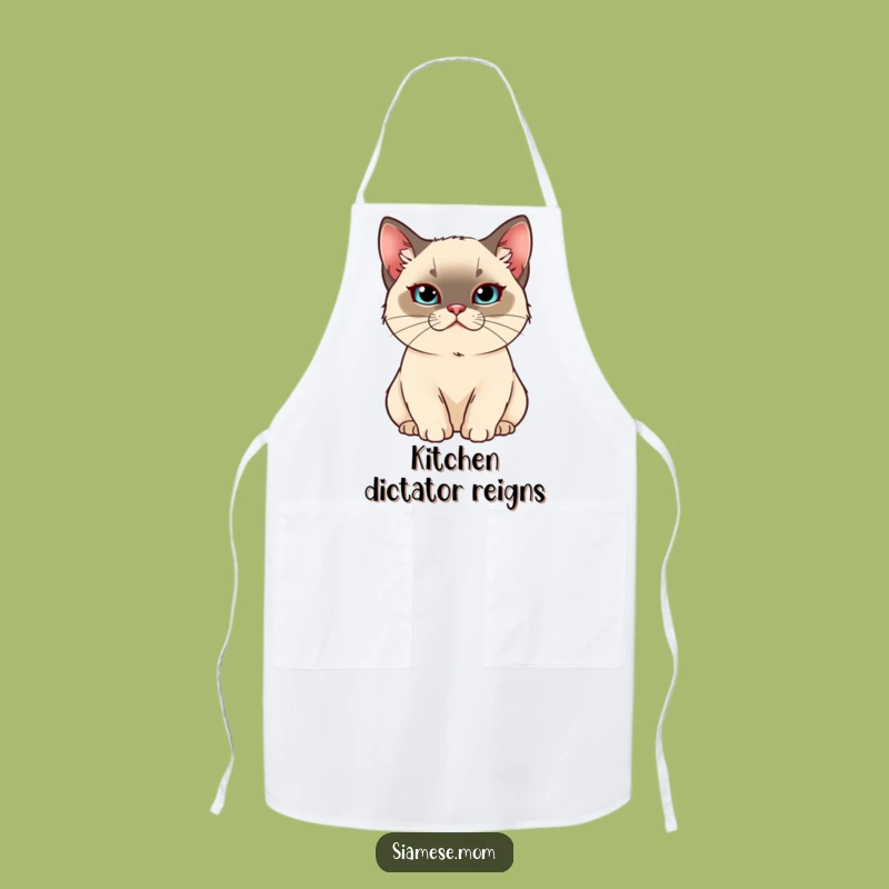 Funny Regal Siamese Cat Apron: Pampered Chef Style, Great Funny Gift