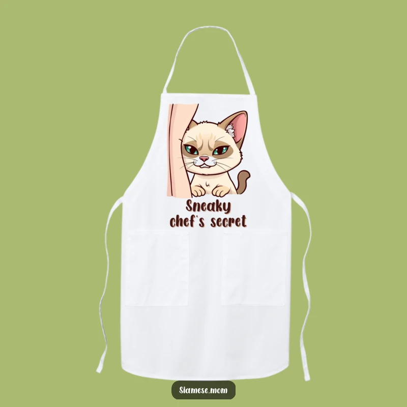 Funny Siamese Cat Apron: Cook with a Grin - Chef's Funny Gift!