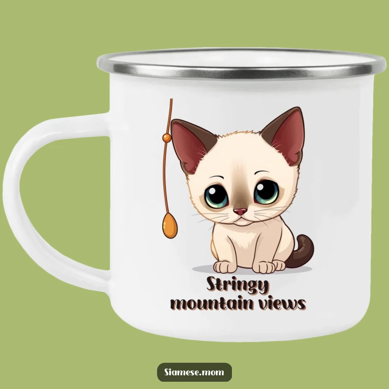 Funny Siamese Cat Camping Mug: Adventure Ready - Perfect Outdoor Funny Gift!