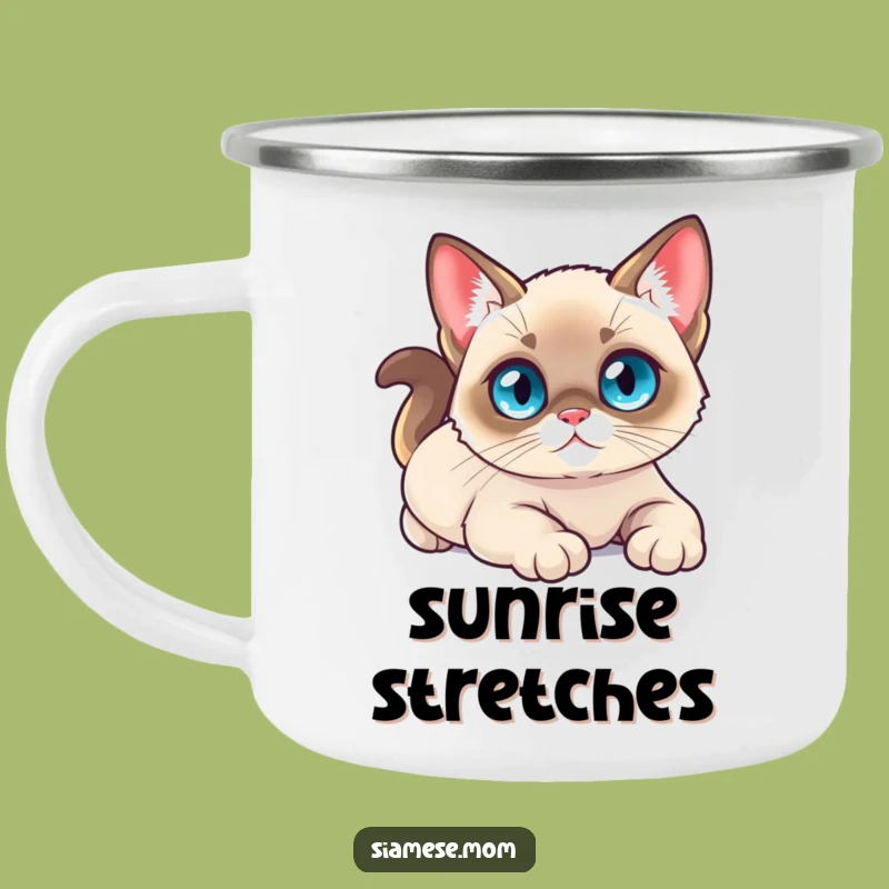 Funny Kawaii Cat Camping Mug - Relaxed & Durable for Outdoor Moments