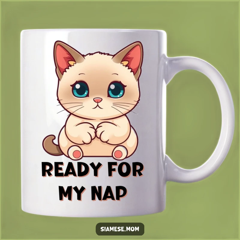 Funny Kawaii Siamese Cat Mug - Neat Paws Pose - Adorable and Funny Gift for Cat Lovers