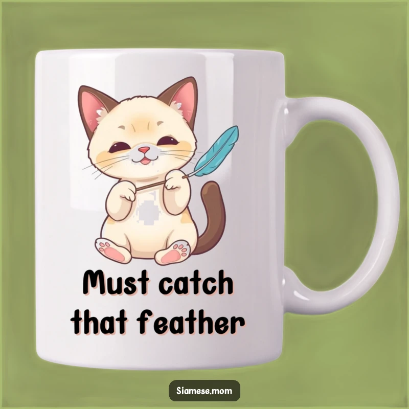 Funny Kawaii Siamese Cat Mug: Playful Paws, Perfect Gift for Mischievous Cat Lovers