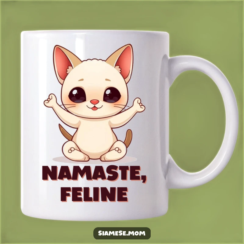 Funny Yoga Cat Mug: Kawaii Siamese's Graceful Pose for Zen Gift