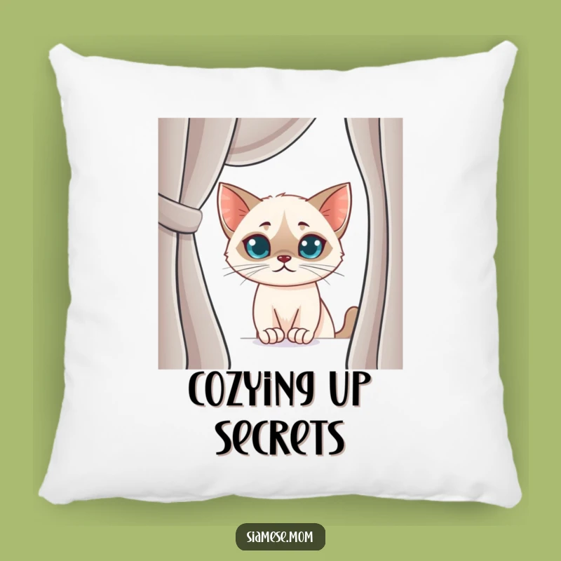 Funny Siamese Cat Pillow: Cuddle Up with Mischievous Comfort