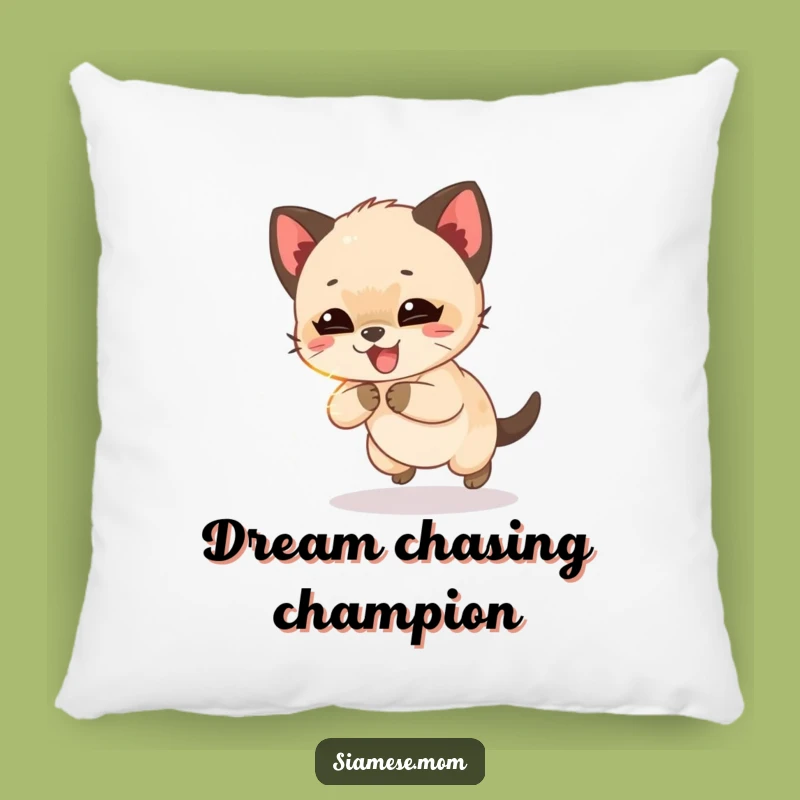 Funny Siamese Cub Pillow: Giggling Kitten Cuddle Cushion