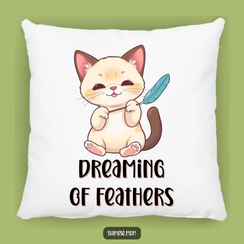 Funny Kawaii Siamese Cat Pillow: Playful Paws Comfort, Adorable Gift