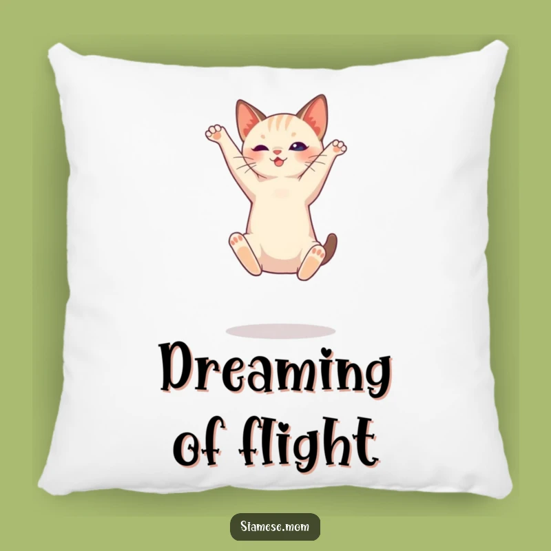 Funny Siamese Cat Jumping Pillow - Soft Feline Grace Comfort Gift
