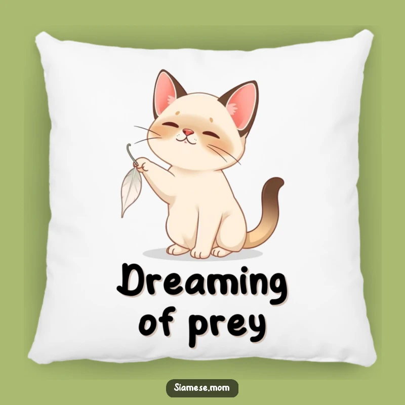 Funny Siamese Cat Feather Pillow - Soft Playful Decor
