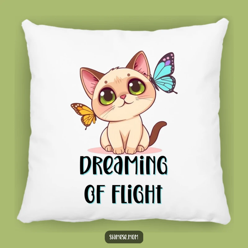Funny Kawaii Siamese Cat Pillow: Soft Curious Kitty Comfort - Cozy Gift