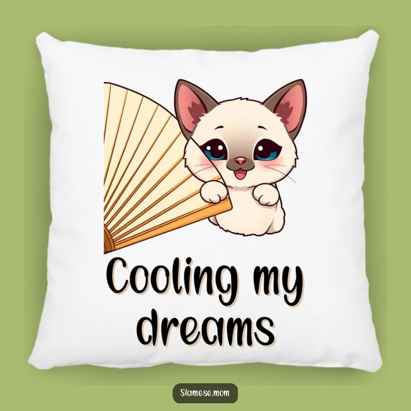 Funny Siamese Cat Fan Pillow: Cozy Peek & Cheerful Comfort