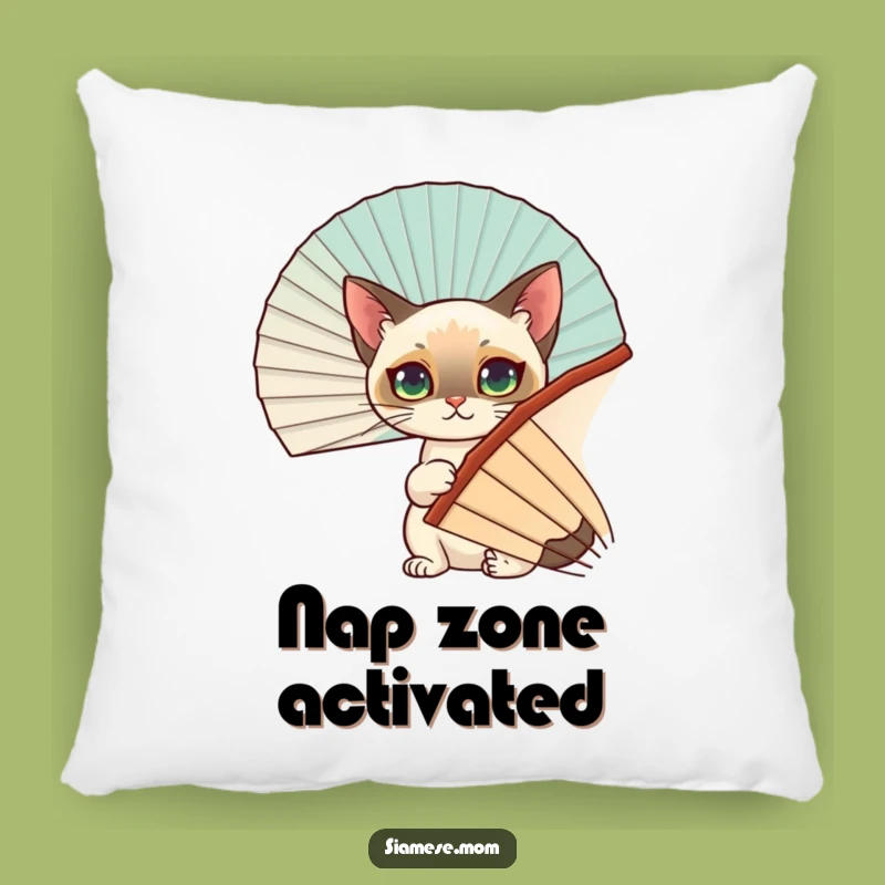 Funny Siamese Cat Pillow - Cute Fan Hiding Accent