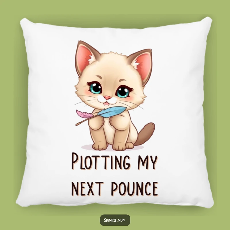 Funny Siamese Kitten Pillow - Kawaii Mischief Feather Comfort, Cozy Gift!