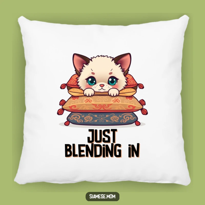 Funny Siamese Cub Pillow: Cute Kitten Cuddle Cushion for Cat Lovers