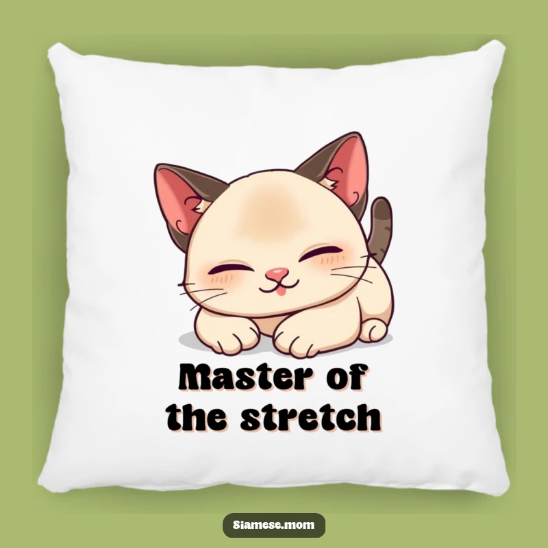 Funny Kawaii Siamese Cat Pillow: Cozy Lazy Stretch Comfort, Adorable Gift