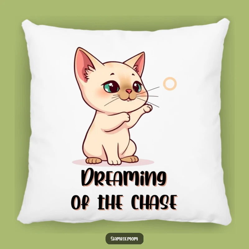 Soft Funny Siamese Cat Pillow - Laser Dot Hunter Decor - Cozy and Playful Funny Gift