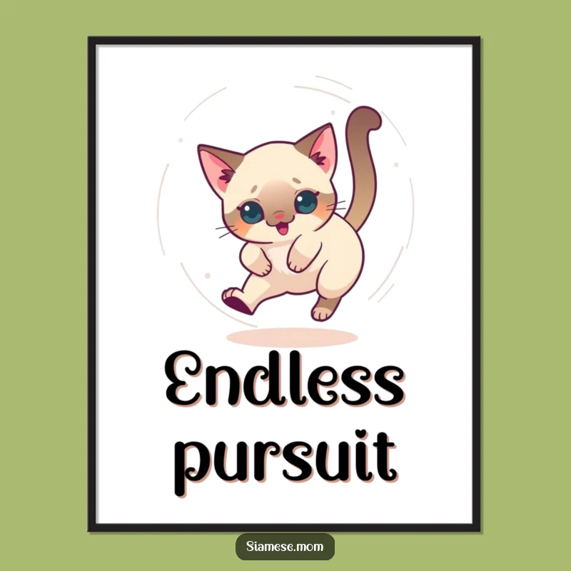 Funny Dizzy Siamese Cat Digital Art - Instant Playfulness for Your Walls