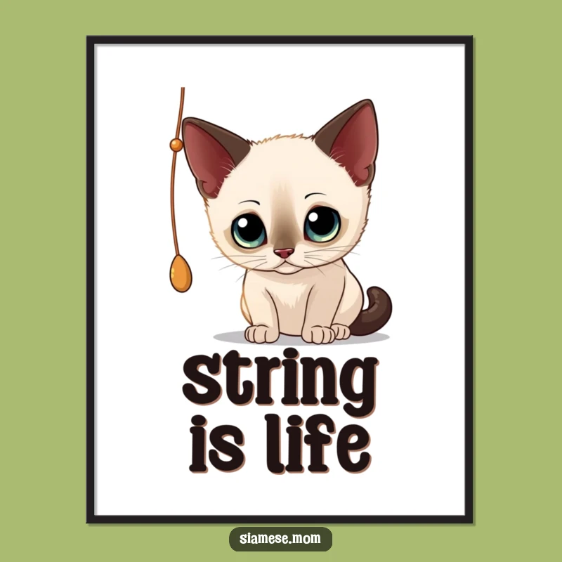 Funny Siamese Cat Digital Art: Instant Download - Whimsical Feline Decor!