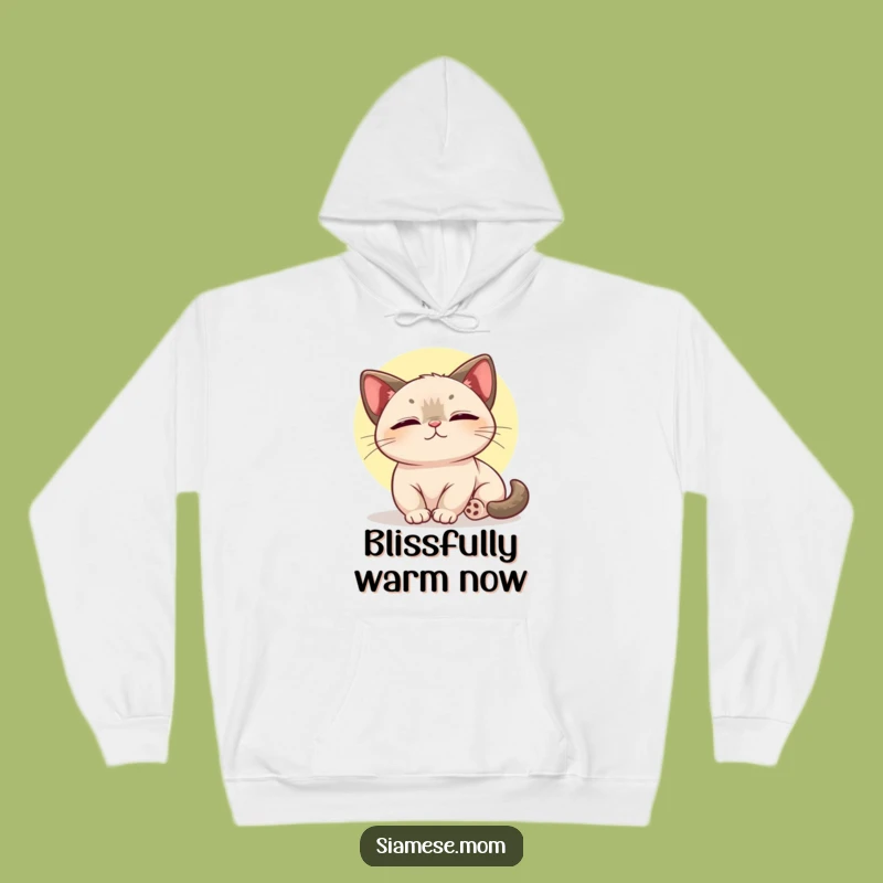 Kawaii Siamese Cat Hoodie - Cozy Bliss, Warm and Funny Gift for Feline Lovers