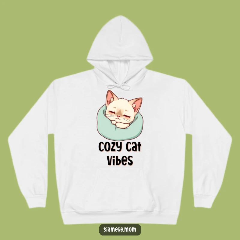 Funny Kawaii Siamese Cat Hoodie - Ultimate Cozy Blanket Purr Gift for Cat Fans