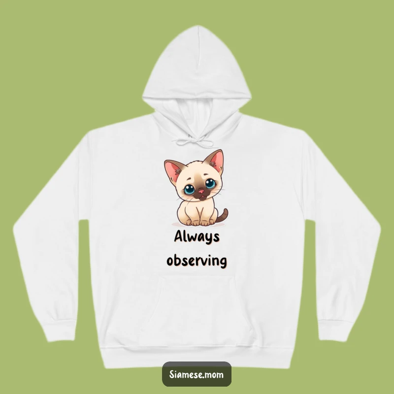 Cozy Funny Kawaii Siamese Cat Hoodie - Adorable & Comfy Gift