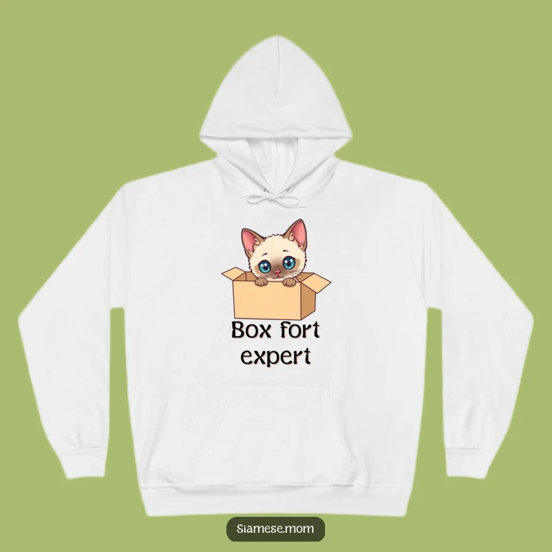 Cozy Funny Siamese Cat Hoodie: Warm Your Heart with This Adorable Box Explorer