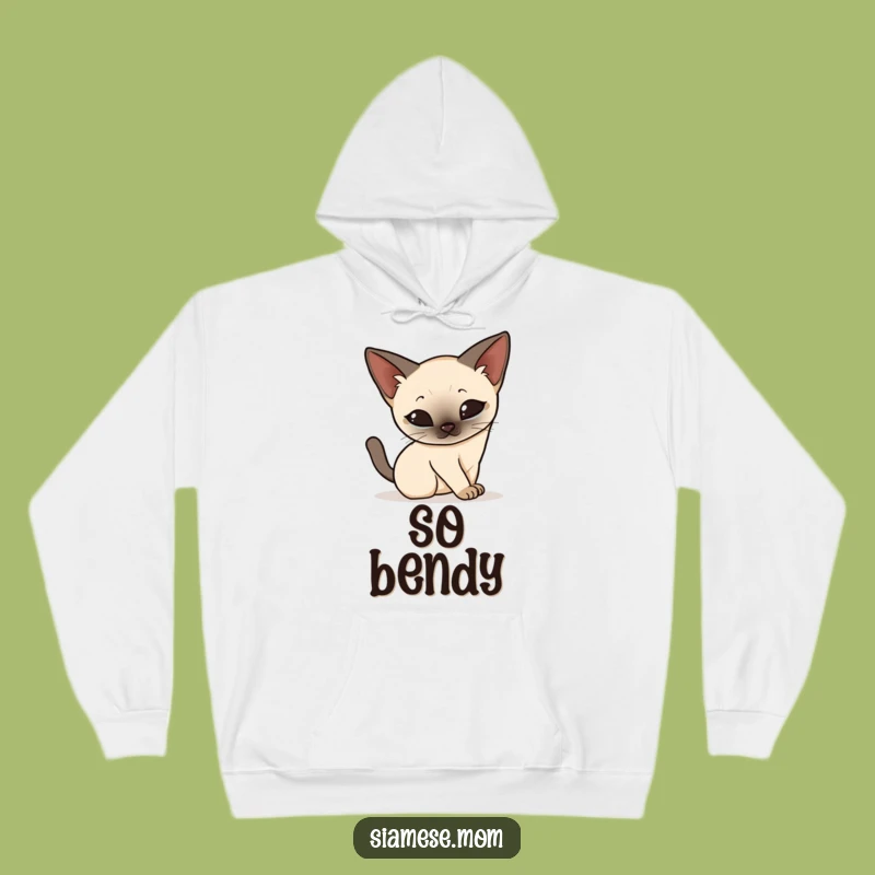 Funny Kawaii Siamese Cat Hoodie: Cozy Stretch Bliss, Ultimate Funny Gift!