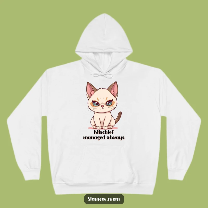Cozy Siamese Cat Mischief Hoodie - Playful Feline Comfort Gift