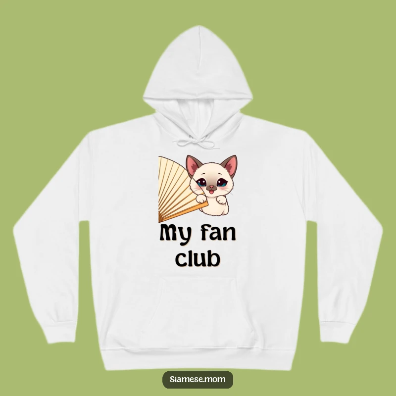 Funny Siamese Cat Fan Hoodie: Cozy Peek & Cheerful Cat Lover Gift