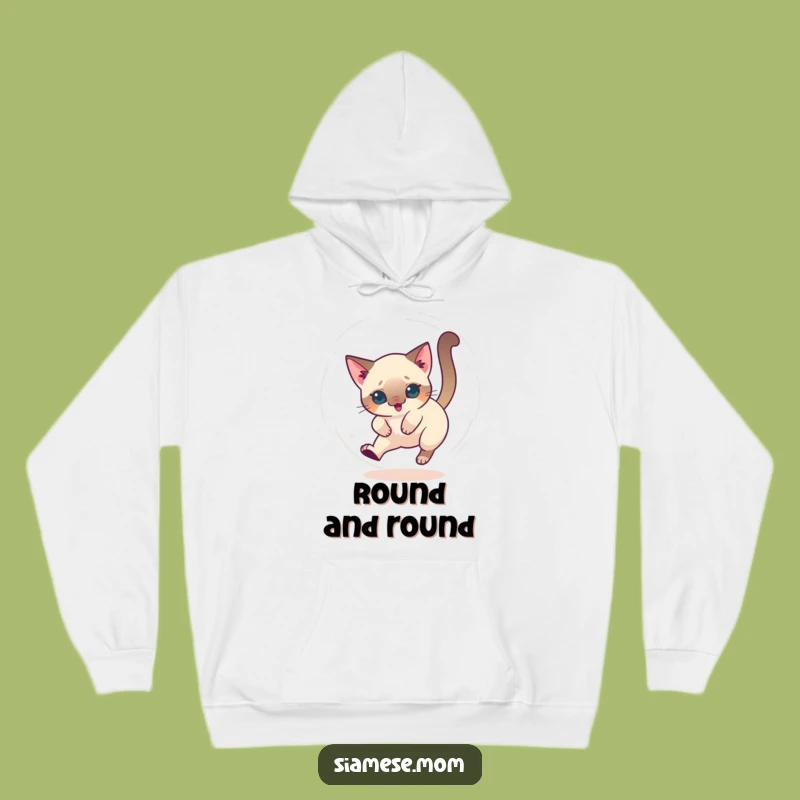 Cozy Funny Dizzy Siamese Cat Hoodie - Fun & Comfy for Cat Lovers