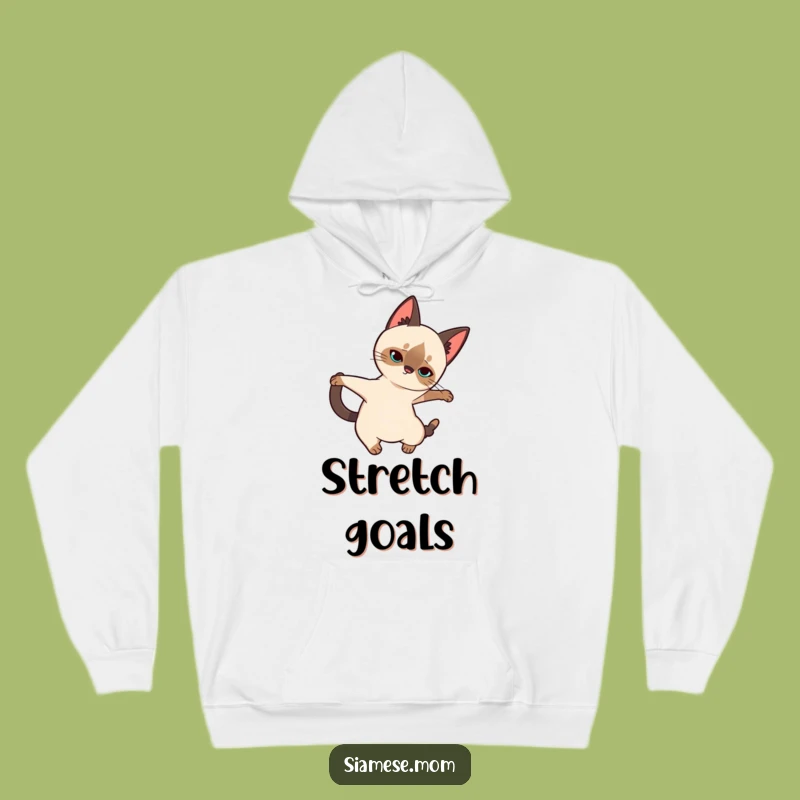 Cozy Funny Siamese Cat Hoodie: Warmth Meets Graceful Stretching