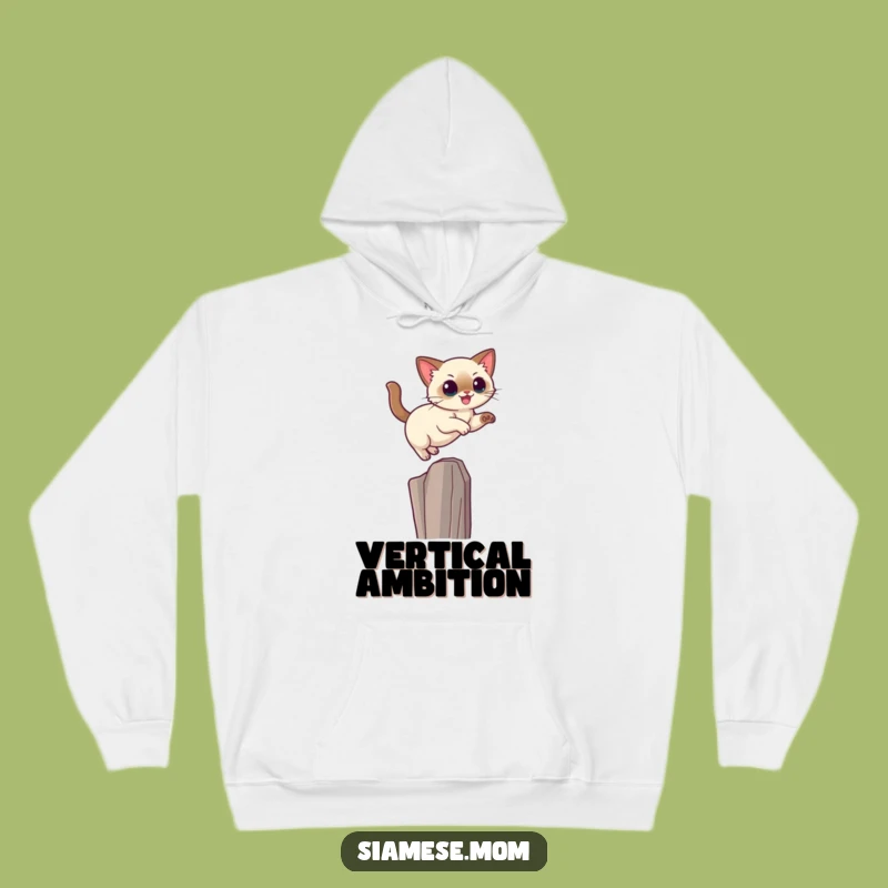 Cozy Funny Kawaii Siamese Cat Hoodie: Ascending Kitty Edition - Warm Gift
