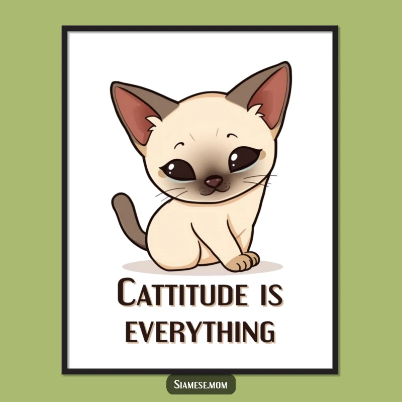 Free Printable Wall Art: Elegant Siamese Cat Stretch Serene Decor