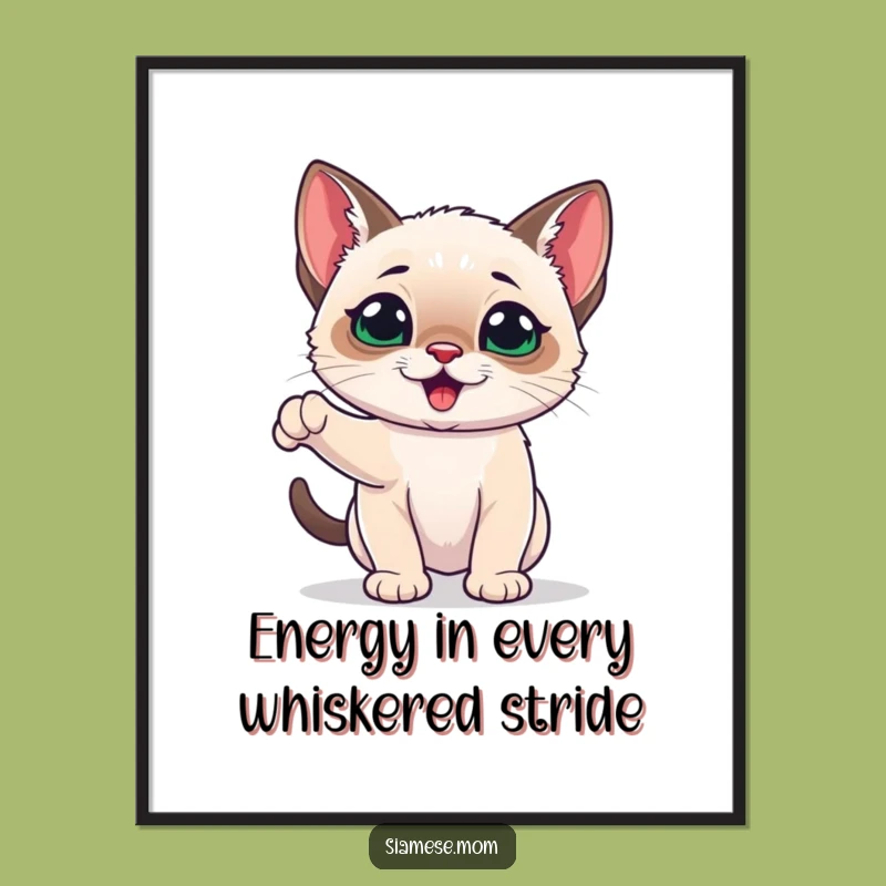 Free Printable Wall Art: Playful Kitten Energy - Funny Downloadable Decor Gift!