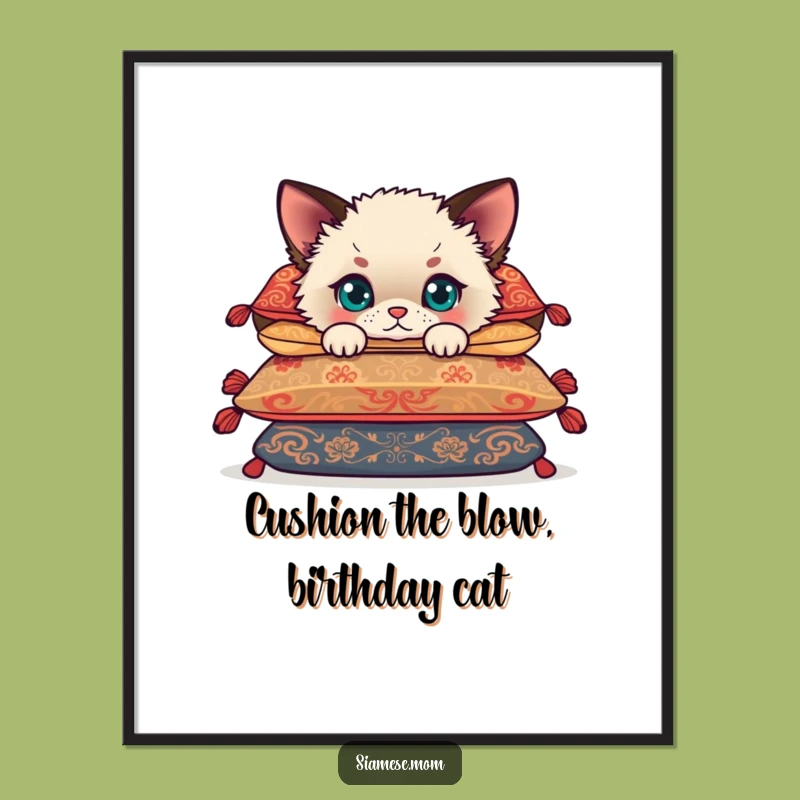 Funny Free Printable Siamese Cub Wall Art - Adorable DIY Downloadable Decor