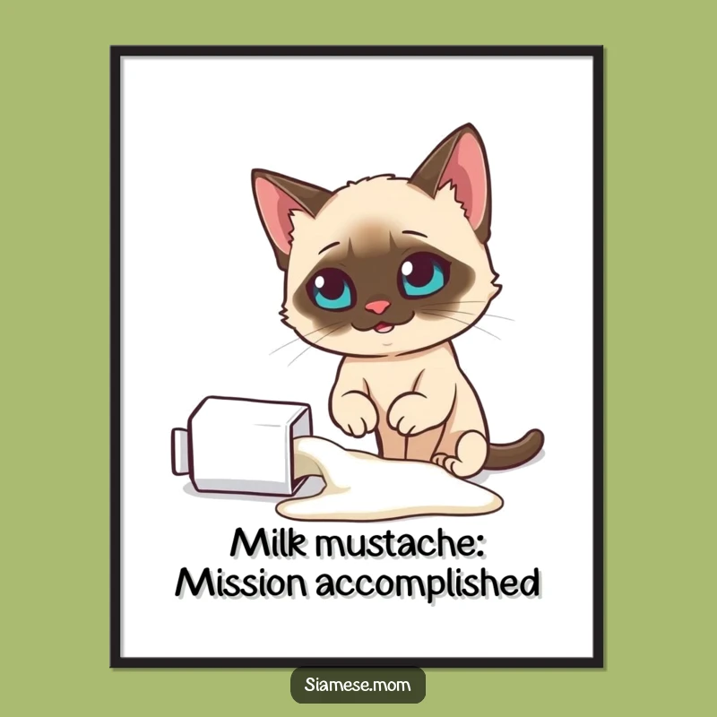 Free Printable Wall Art: Smug Cat, Spilled Milk, Funny Decor