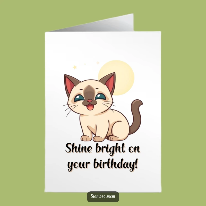 Free Printable Moonbeam Cat Birthday Card - Dreamy Funny Downloadable Gift