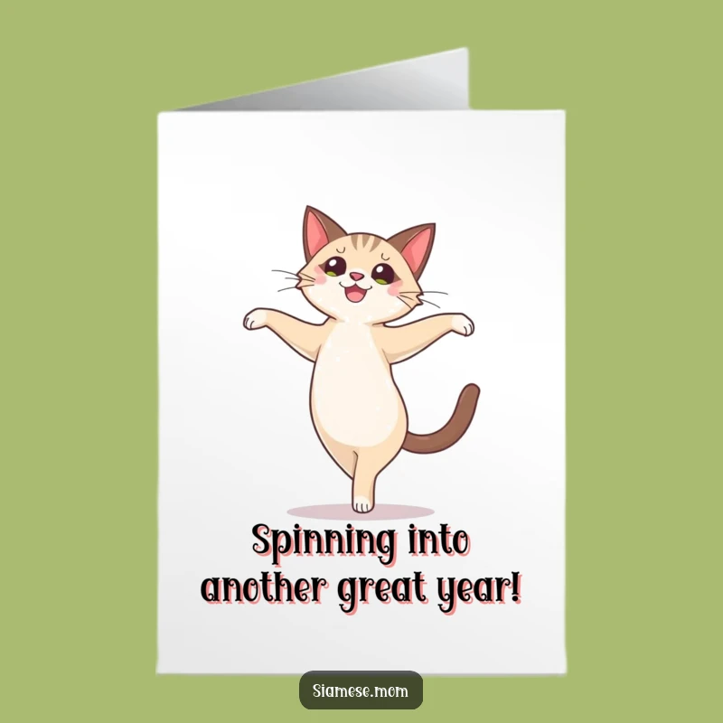 Free Printable Ballet Cat Birthday Card - Joyful Funny Downloadable Gift