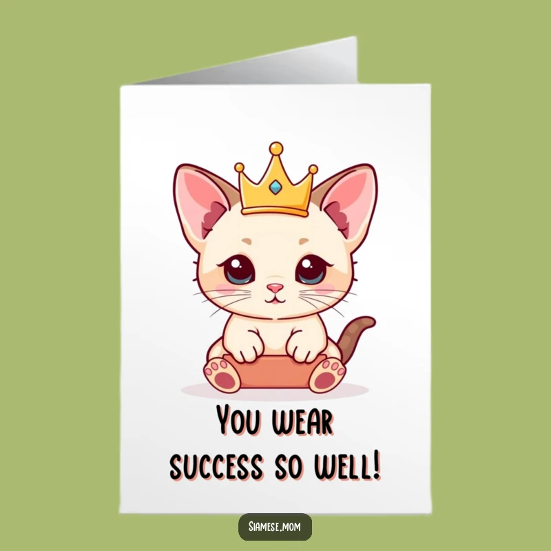Free Printable Congrats Card: Royal Kitten Crown - Funny Regal Downloadable Gift!