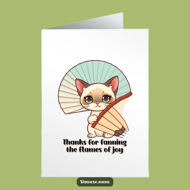 Free Printable Siamese Cat Thank You Card: Funny Hidden Kitty Downloadable
