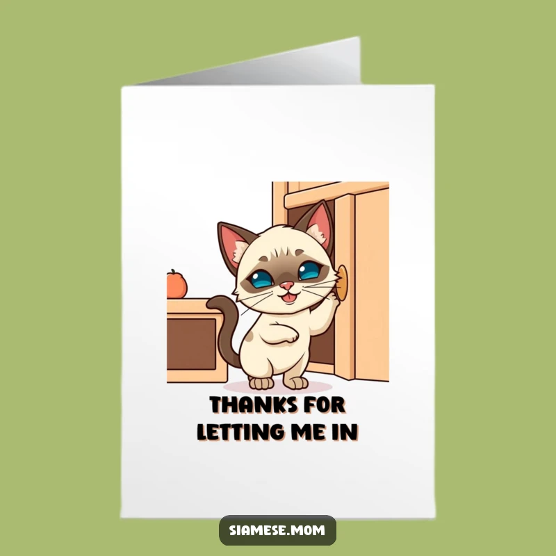 Free Printable Thank You Card: Kitty's Cabinet Curiosity - Funny Downloadable Gift