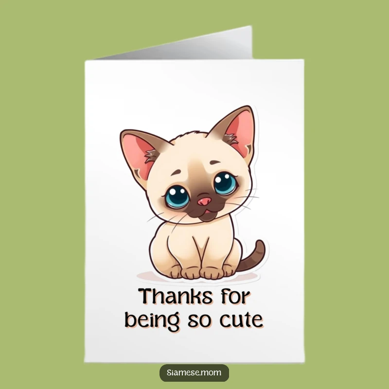 Free Printable Thank You Card: Curious Kitty, Humorous Downloadable Gift for Gratitude