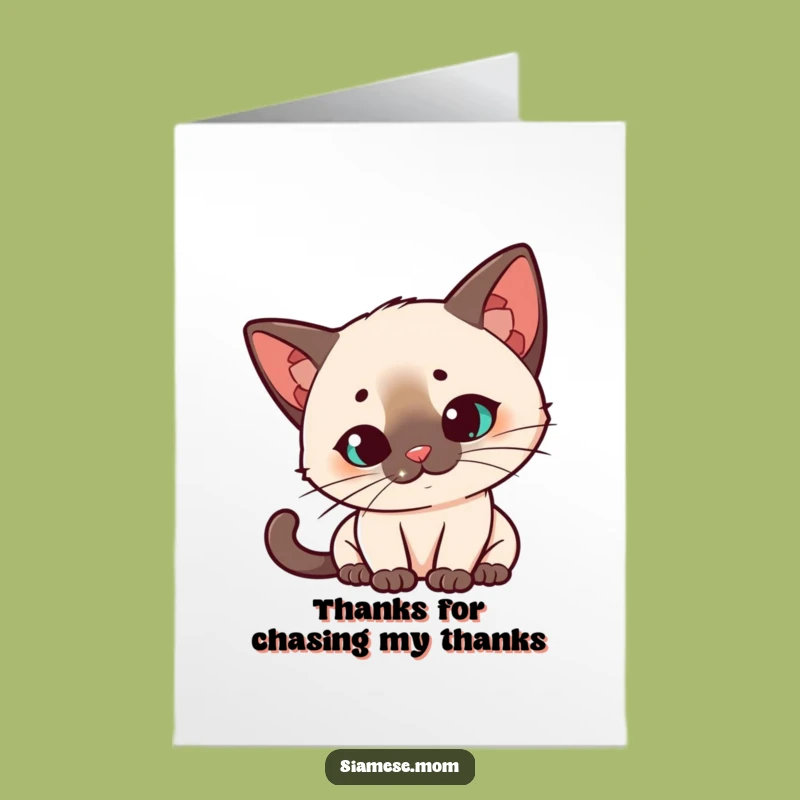 Free Printable Thank You Card: Curious Cat Laser Gratitude Note
