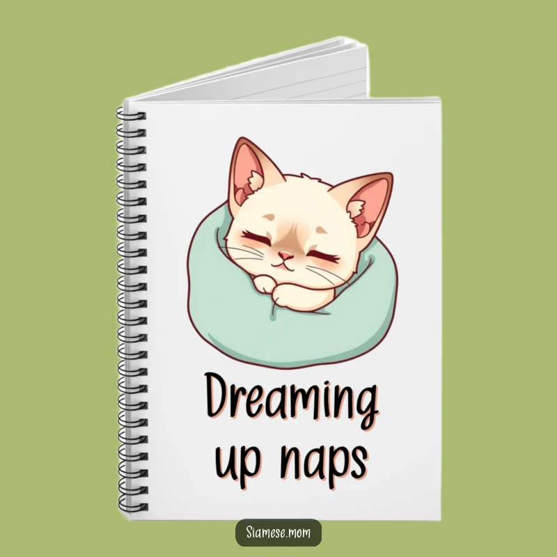 Funny Kawaii Siamese Cat Notebook - Cozy Blanket Purr Journal for Sweet Notes