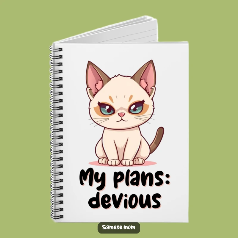 Funny Siamese Cat Mischief Notebook - Feline Prankster Journal Gift