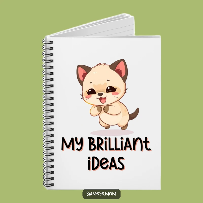 Funny Siamese Cub Notebook: Giggling Kitten Journal for Ideas