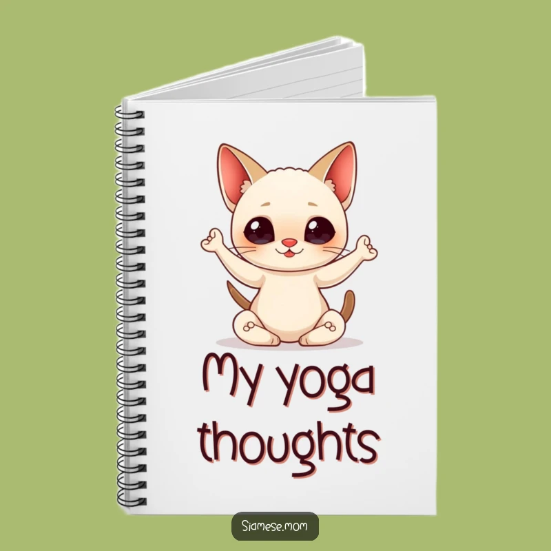 Funny Yoga Cat Notebook: Kawaii Siamese Pose Journal for Notes Gift