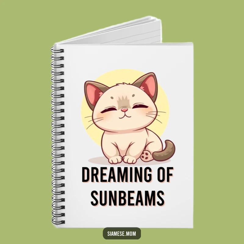 Kawaii Siamese Cat Notebook - Blissful Notes, Cute and Funny Journal for Cat Lovers